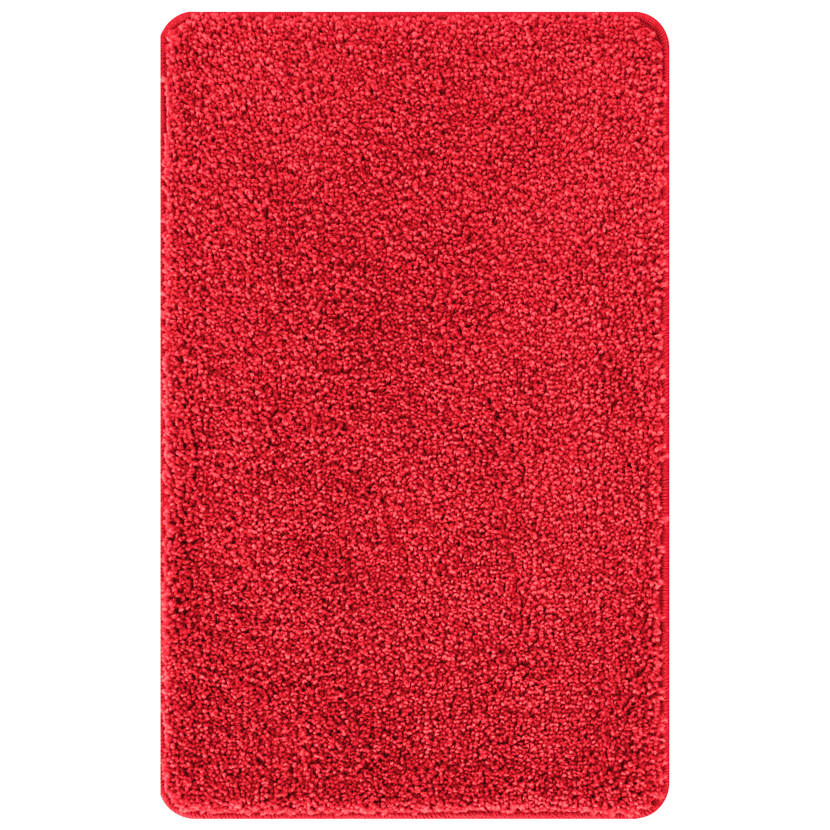 Tappetino da Bagno Rettangolare Rosso 60x90 cm in Polipropilene Antiscivolo
