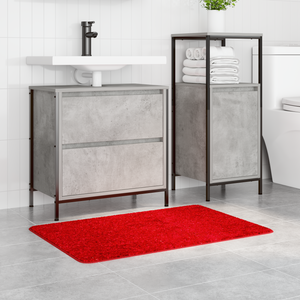Tappetino da Bagno Rettangolare Rosso 60x90 cm in Polipropilene Antiscivolo