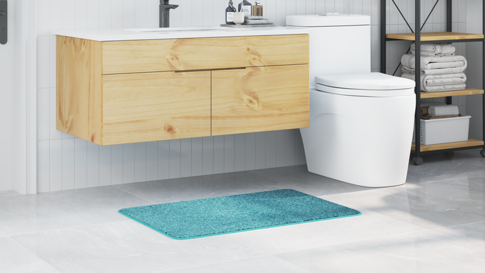 Tappetino da bagno rettangolare arancione 60x90 cm in polipropilene antiscivolo