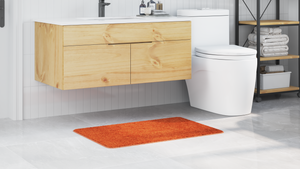 Tappetino da bagno rettangolare arancione 60x90 cm in polipropilene antiscivolo