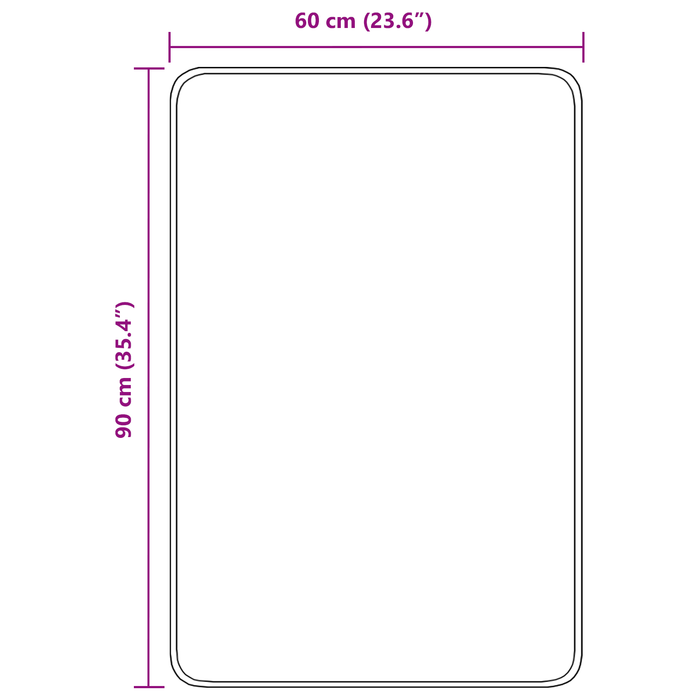 Tappetino da bagno rettangolare arancione 60x90 cm in polipropilene antiscivolo