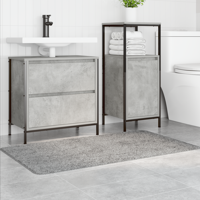 Tappetino da bagno rettangolare grigio 70x120 cm in polipropilene antiscivolo