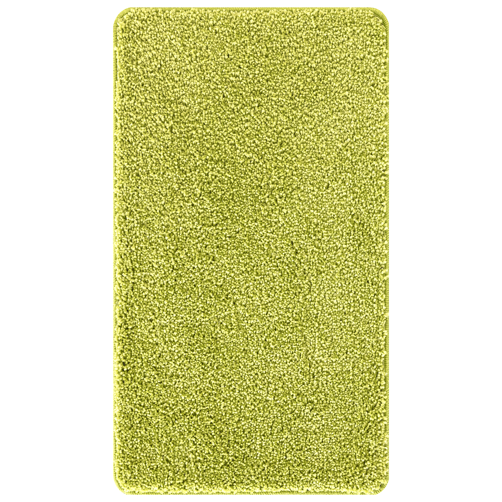 Tappetino da bagno rettangolare verde 70x120 cm in polipropilene antiscivolo