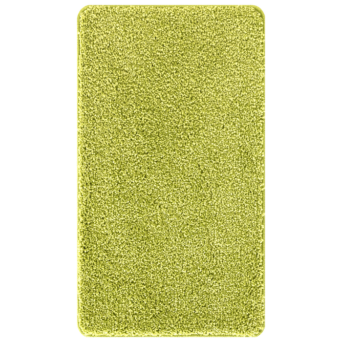 Tappetino da bagno rettangolare verde 70x120 cm in polipropilene antiscivolo