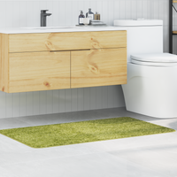 Tappetino da bagno rettangolare verde 70x120 cm in polipropilene antiscivolo