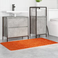 Tappetino da Bagno Rettangolare Arancione 70x120 cm Polipropilene Antiscivolo