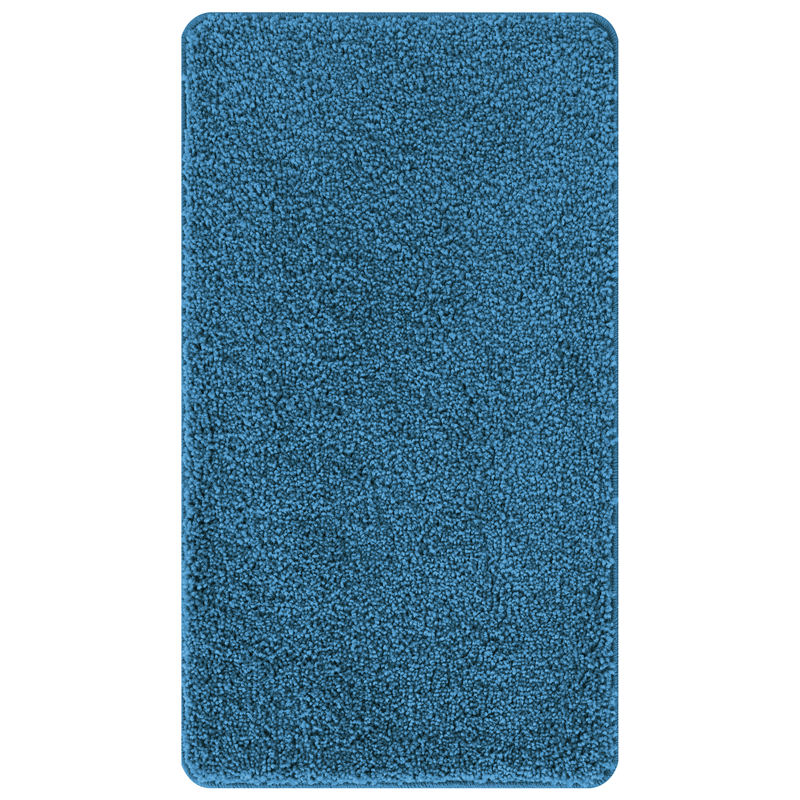 Tappetino da bagno rettangolare blu 70x120 cm in polipropilene antiscivolo