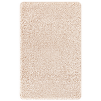 Set di tappetini da bagno 2 pezzi crema in polipropilene antiscivolo