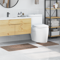 Set di 2 tappetini da bagno  marrone in polipropilene antiscivolo