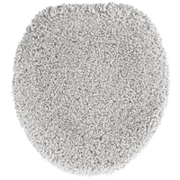 Set di tappetini da bagno 3 pezzi grigi in polipropilene antiscivolo