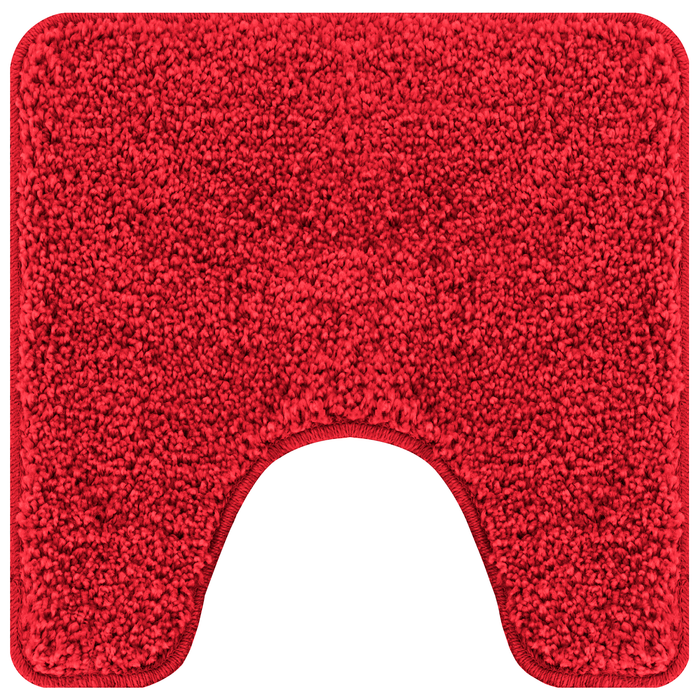 Set di tappetini da bagno 3 pezzi rossi in polipropilene antiscivolo