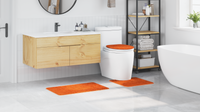 Set di tappetini da bagno 3 pezzi Arancione in polipropilene antiscivolo