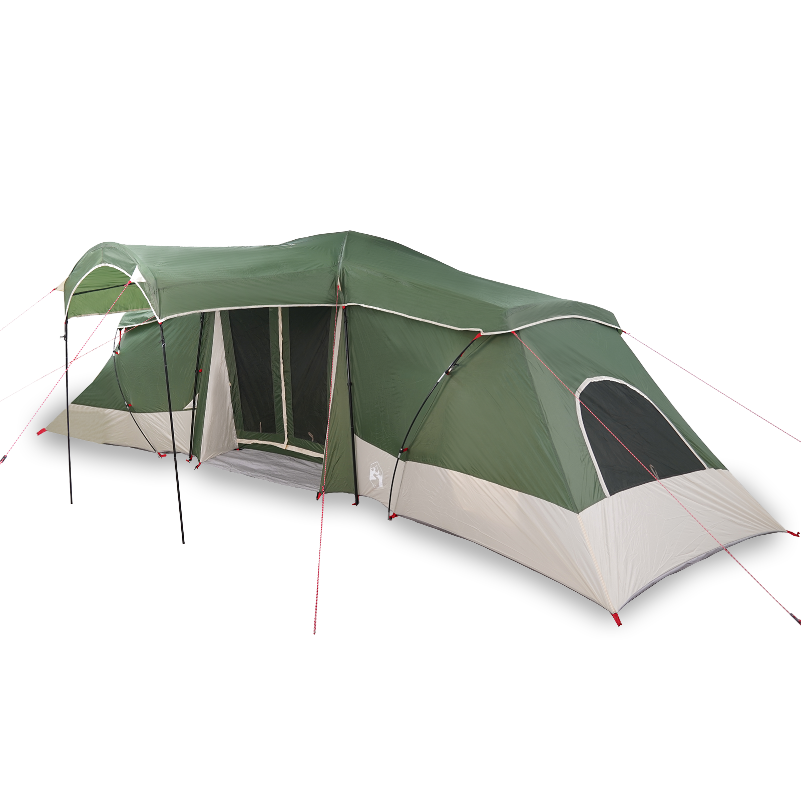 Tenda Familiare  con Finestre a Cupola Verde per 6 Persone Impermeabile