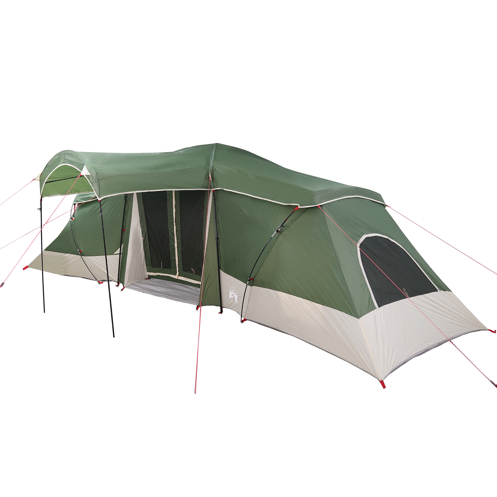 Tenda Familiare  con Finestre a Cupola Verde per 6 Persone Impermeabile