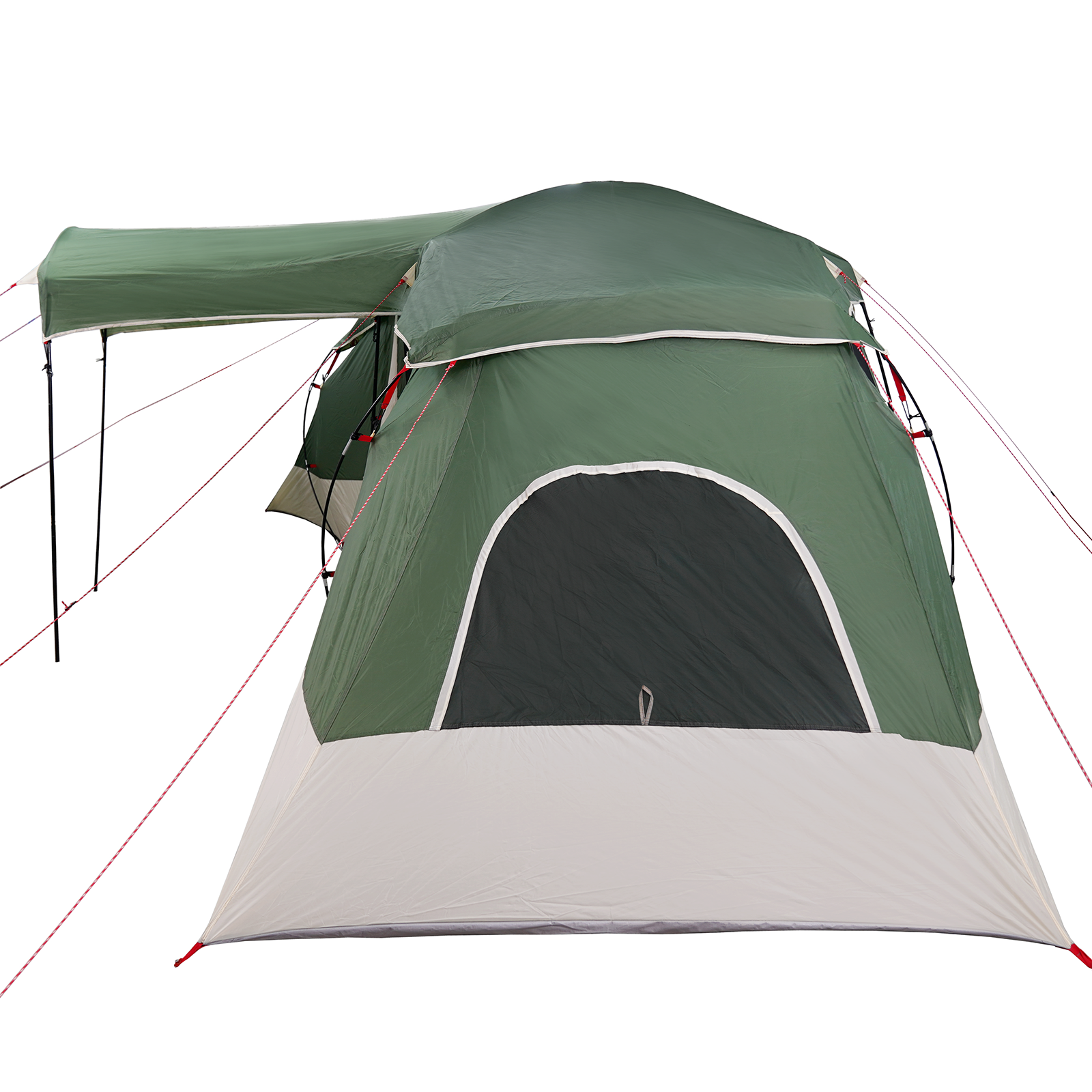 Tenda Familiare  con Finestre a Cupola Verde per 6 Persone Impermeabile