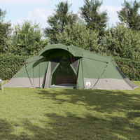 Tenda Familiare  con Finestre a Cupola Verde per 6 Persone Impermeabile