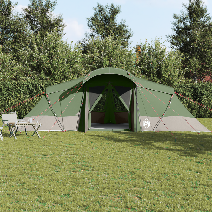Tenda Familiare  con Finestre a Cupola Verde per 6 Persone Impermeabile