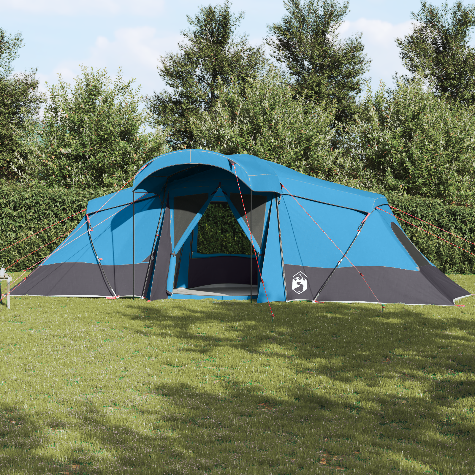 Tenda per Famiglia  con Finestre a Cupola Blu per 4 Persone Impermeabile