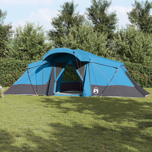 Tenda per Famiglia  con Finestre a Cupola Blu per 4 Persone Impermeabile