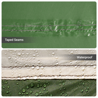 Tenda da Campeggio a Forma di A 3-Persone Verde Impermeabile