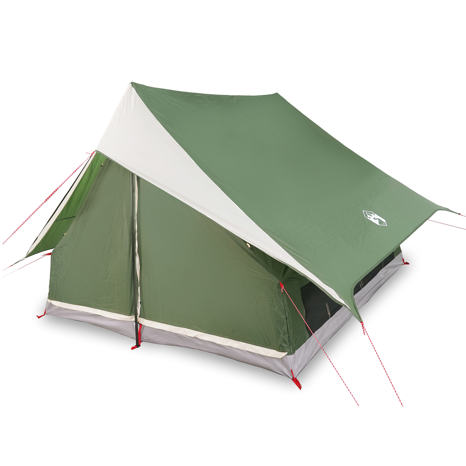 Tenda da Campeggio A-Frame 5 Persone Verde Impermeabile