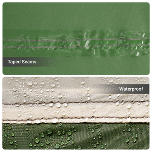 Tenda da Campeggio A-Frame 5 Persone Verde Impermeabile