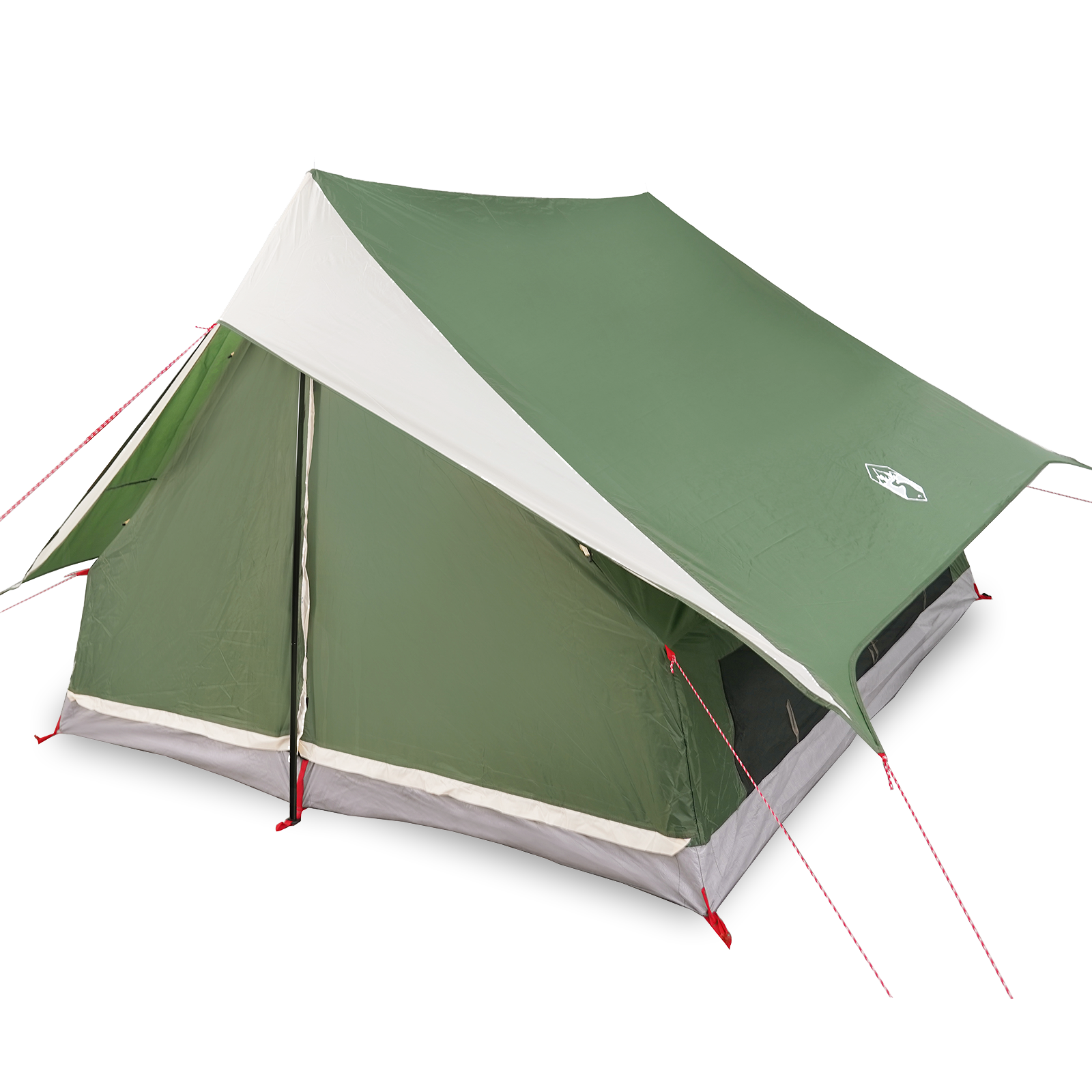 Tenda Familiare A-Frame per 7 Persone Verde Impermeabile