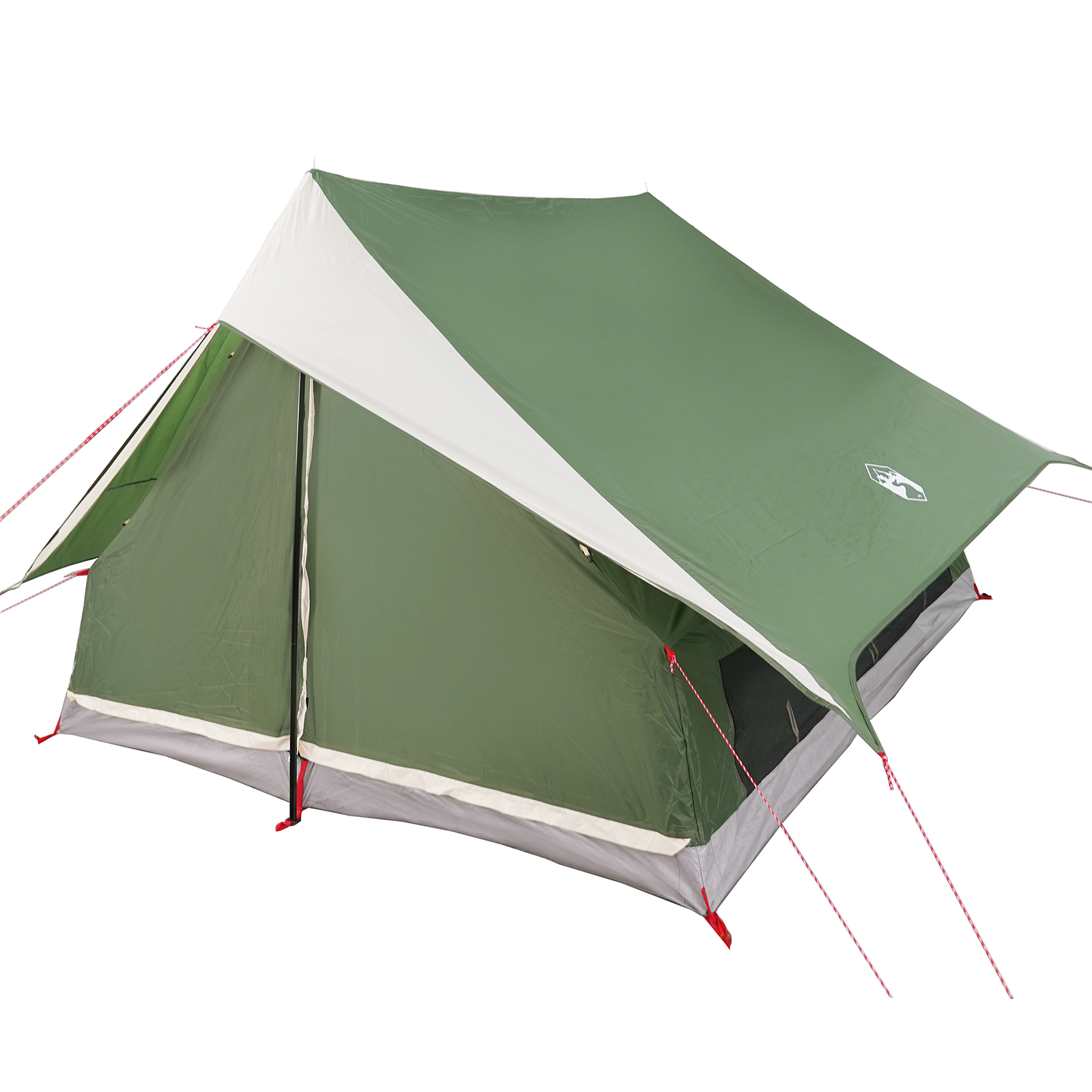 Tenda Familiare A-Frame per 7 Persone Verde Impermeabile