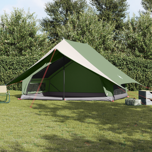Tenda Familiare A-Frame per 7 Persone Verde Impermeabile