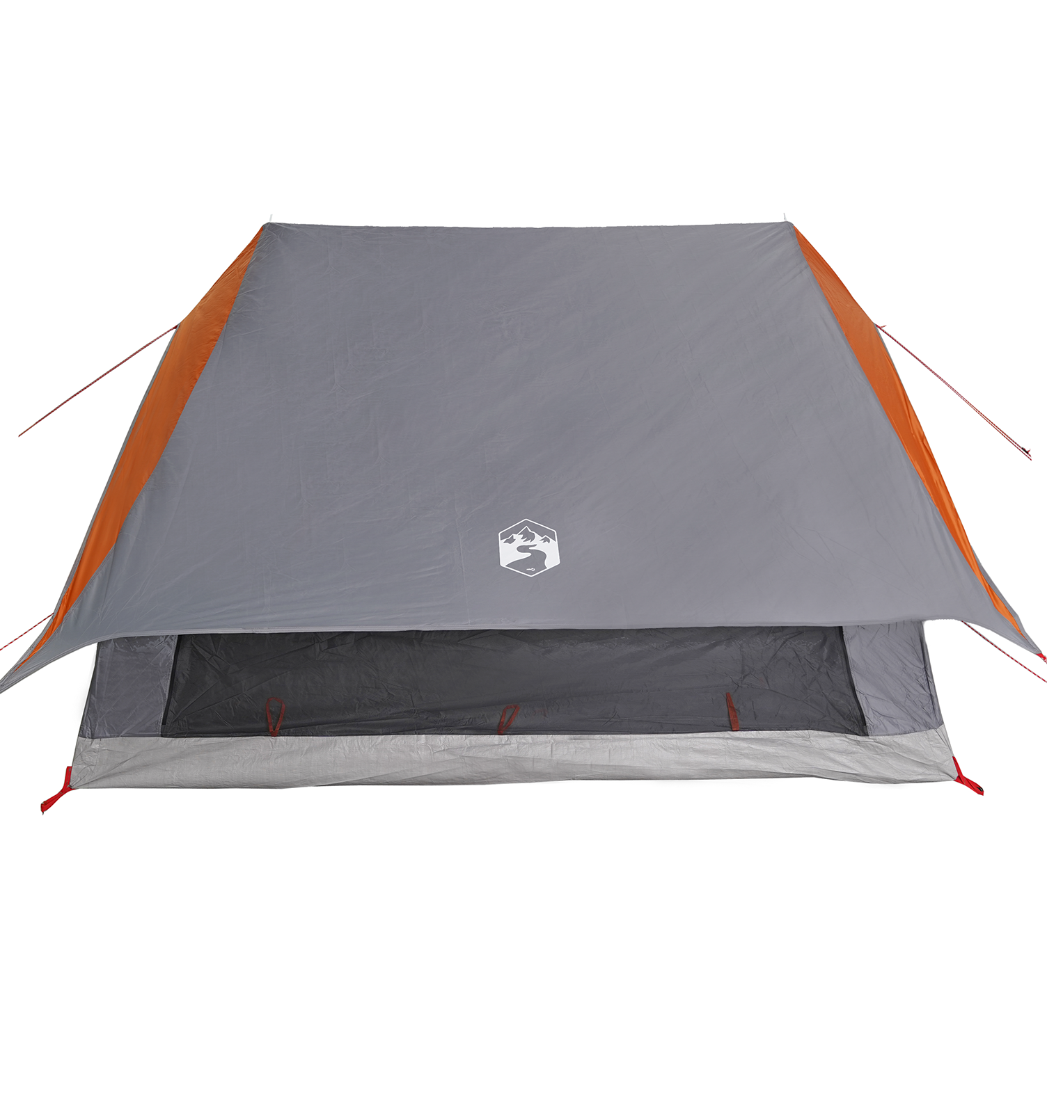 Tenda Familiare A-Frame 7-Persone Grigia e Arancione Impermeabile