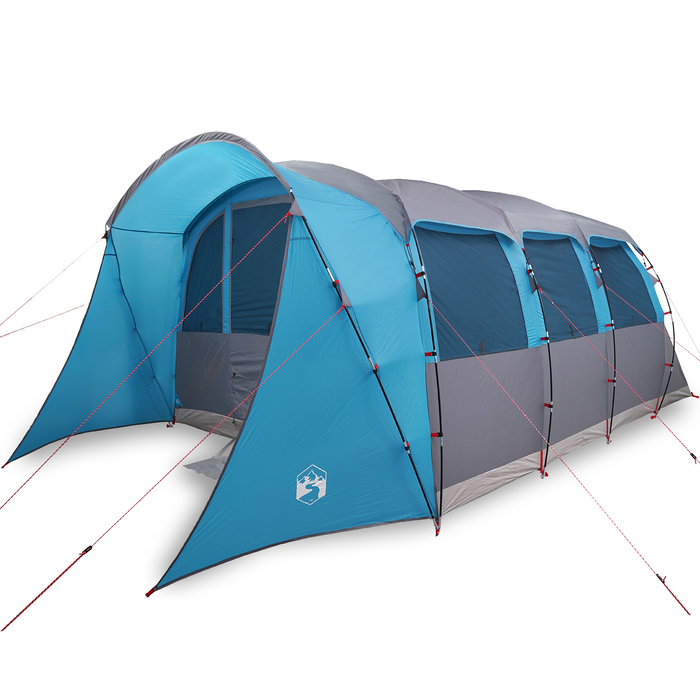 Tenda Familiare  con Finestre Tunnel Blu per 8 Persone Impermeabile