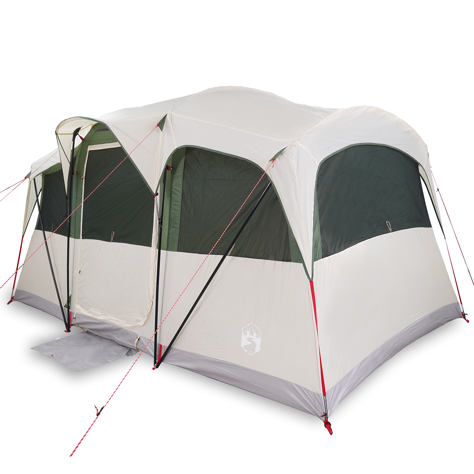 Tenda Familiare  con Finestre a Cupola Verde per 10 Persone Impermeabile