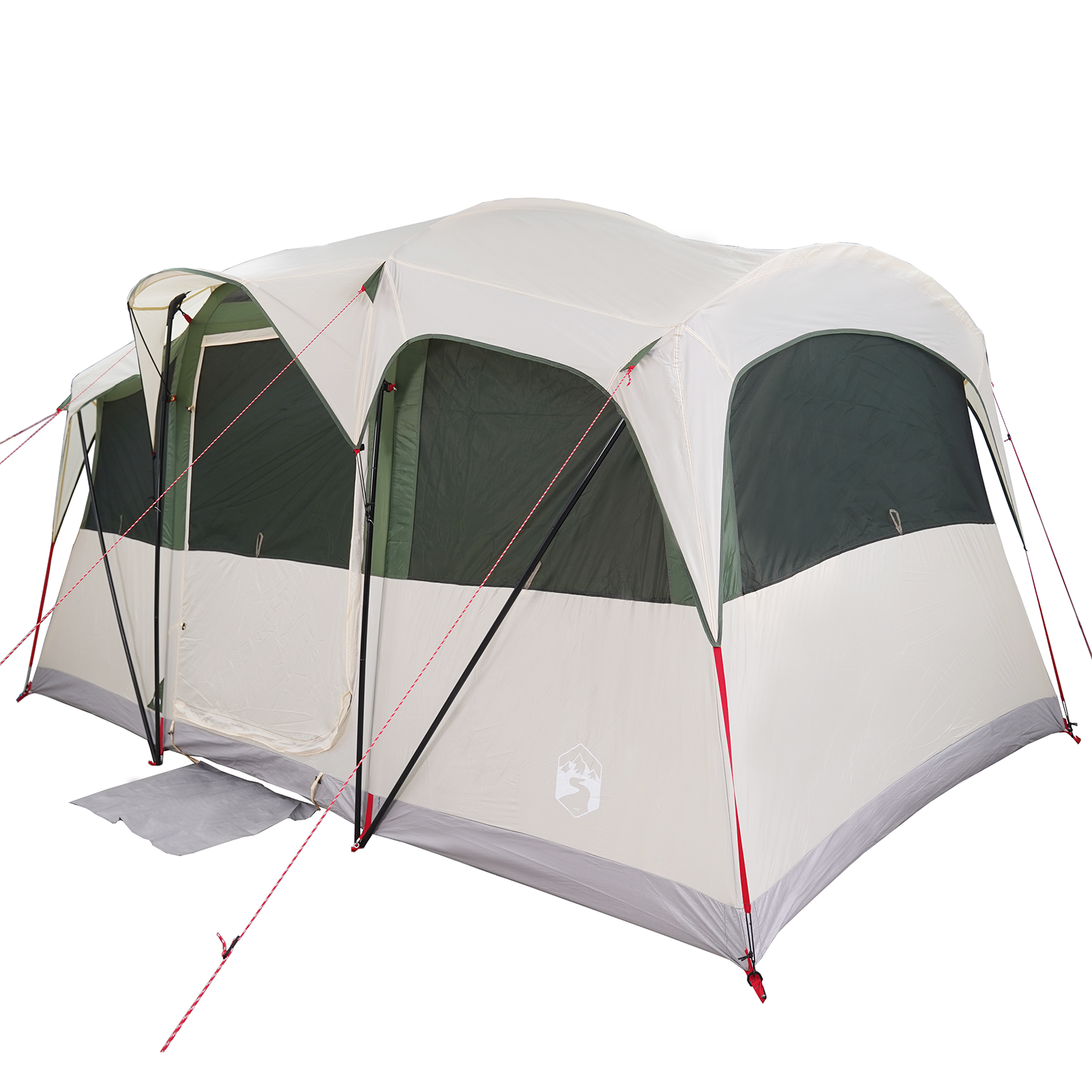Tenda Familiare  con Finestre a Cupola Verde per 10 Persone Impermeabile