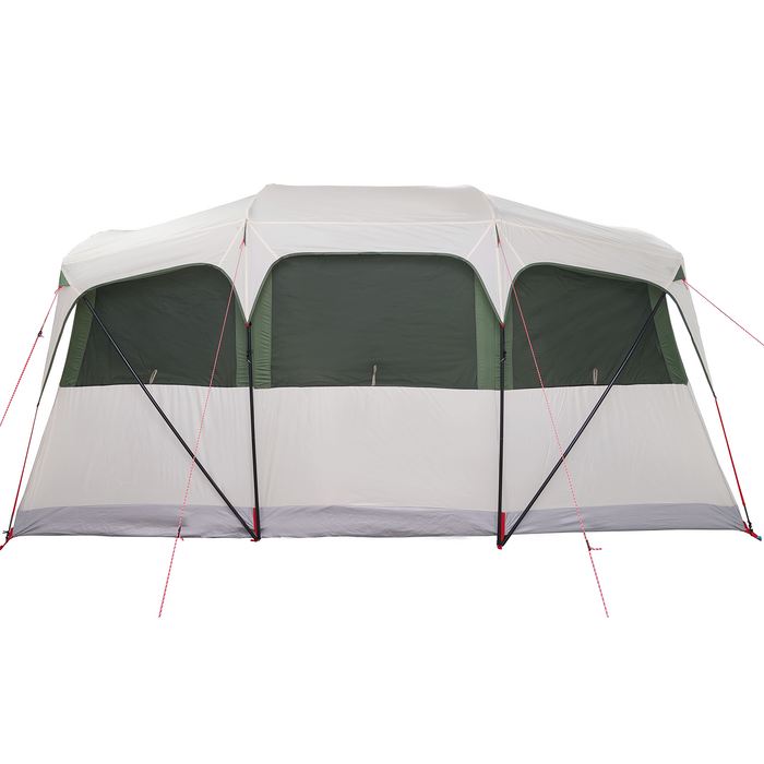 Tenda Familiare  con Finestre a Cupola Verde per 10 Persone Impermeabile