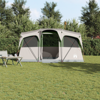 Tenda Familiare  con Finestre a Cupola Verde per 10 Persone Impermeabile
