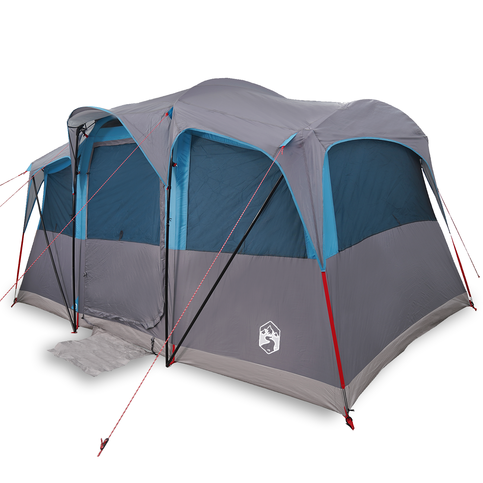 Tenda familiare con finestre Dome blu impermeabile per 10 persone