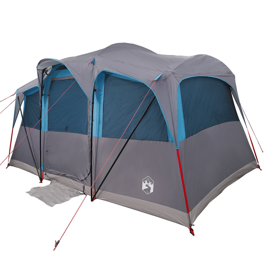 Tenda familiare con finestre Dome blu impermeabile per 10 persone