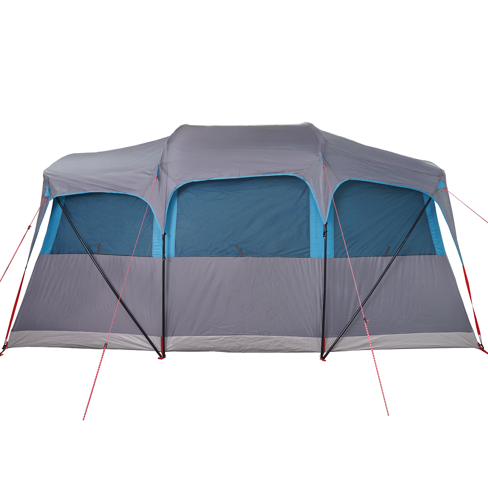 Tenda familiare con finestre Dome blu impermeabile per 10 persone