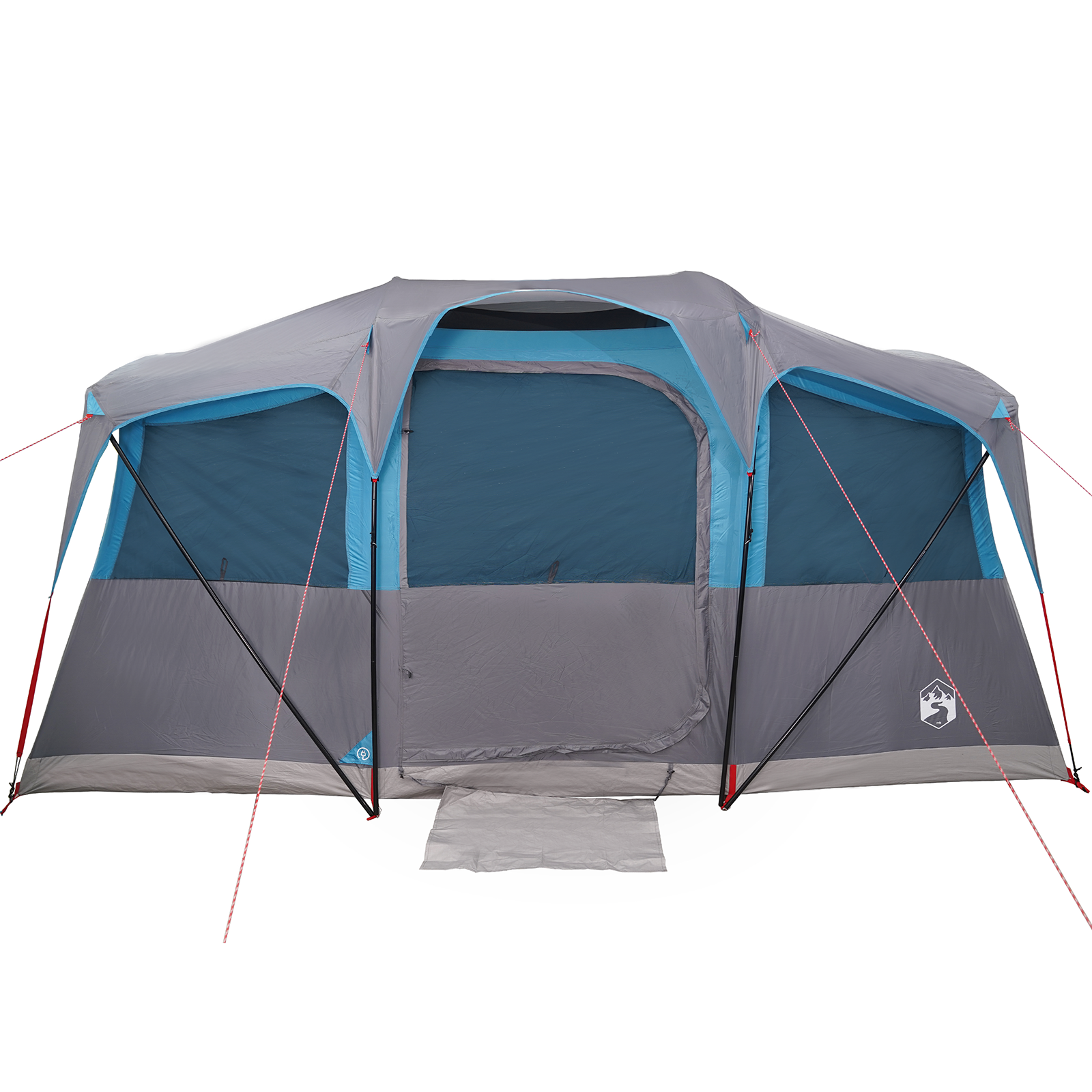 Tenda familiare con finestre Dome blu impermeabile per 10 persone