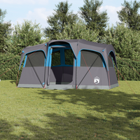Tenda familiare con finestre Dome blu impermeabile per 10 persone