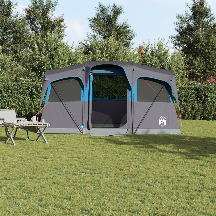 Tenda familiare con finestre Dome blu impermeabile per 10 persone