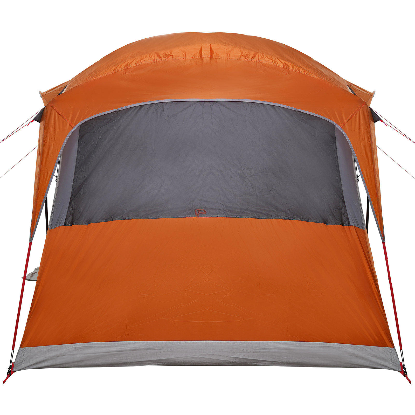 Tenda Familiare con Finestre Dome Grigia e Arancione Impermeabile per 10 Persone