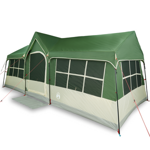 Tenda da Campeggio con Finestre Verde 12-Persone Impermeabile