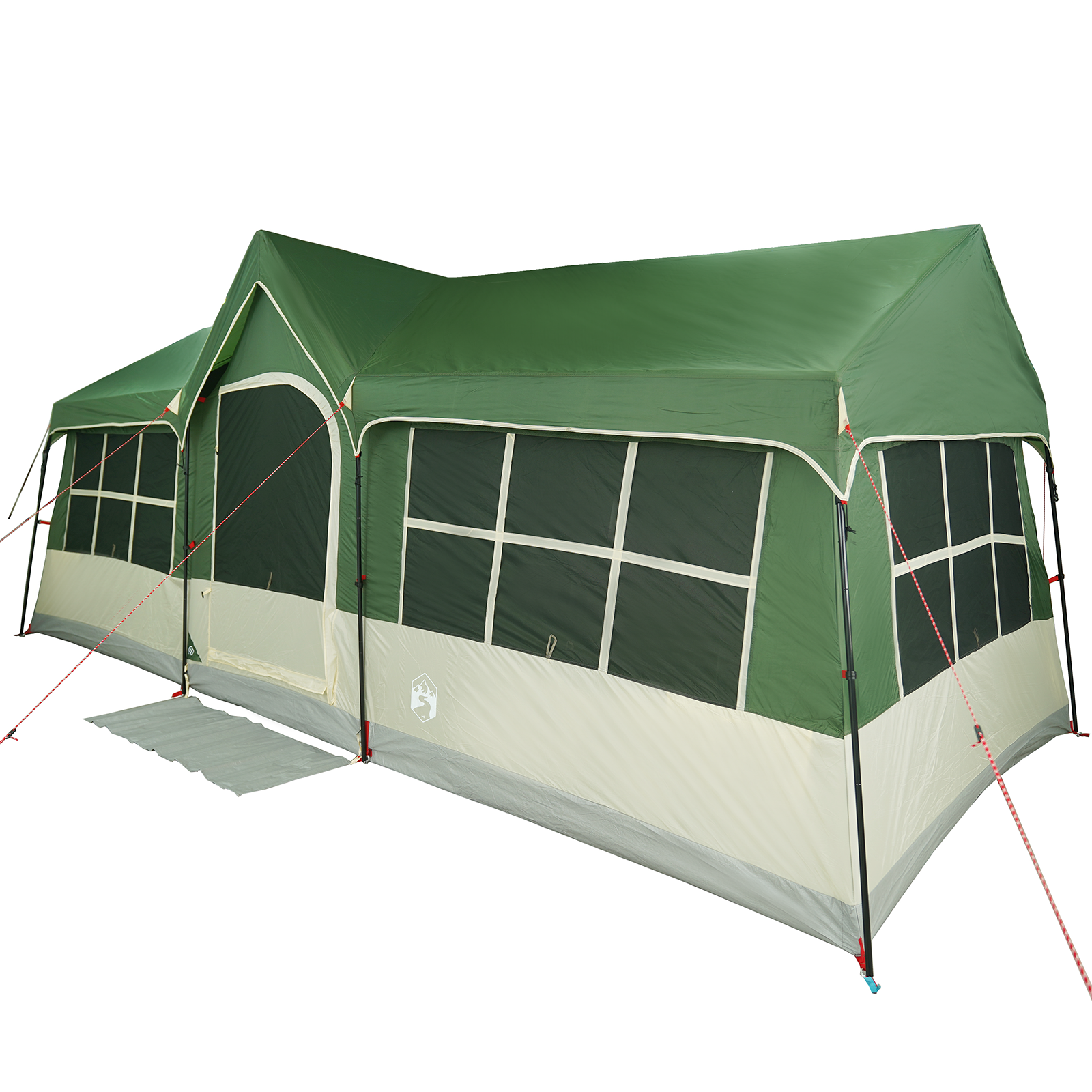 Tenda da Campeggio con Finestre Verde 12-Persone Impermeabile