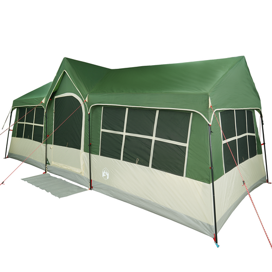 Tenda da Campeggio con Finestre Verde 12-Persone Impermeabile