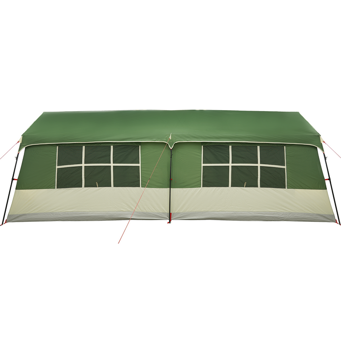 Tenda da Campeggio con Finestre Verde 12-Persone Impermeabile