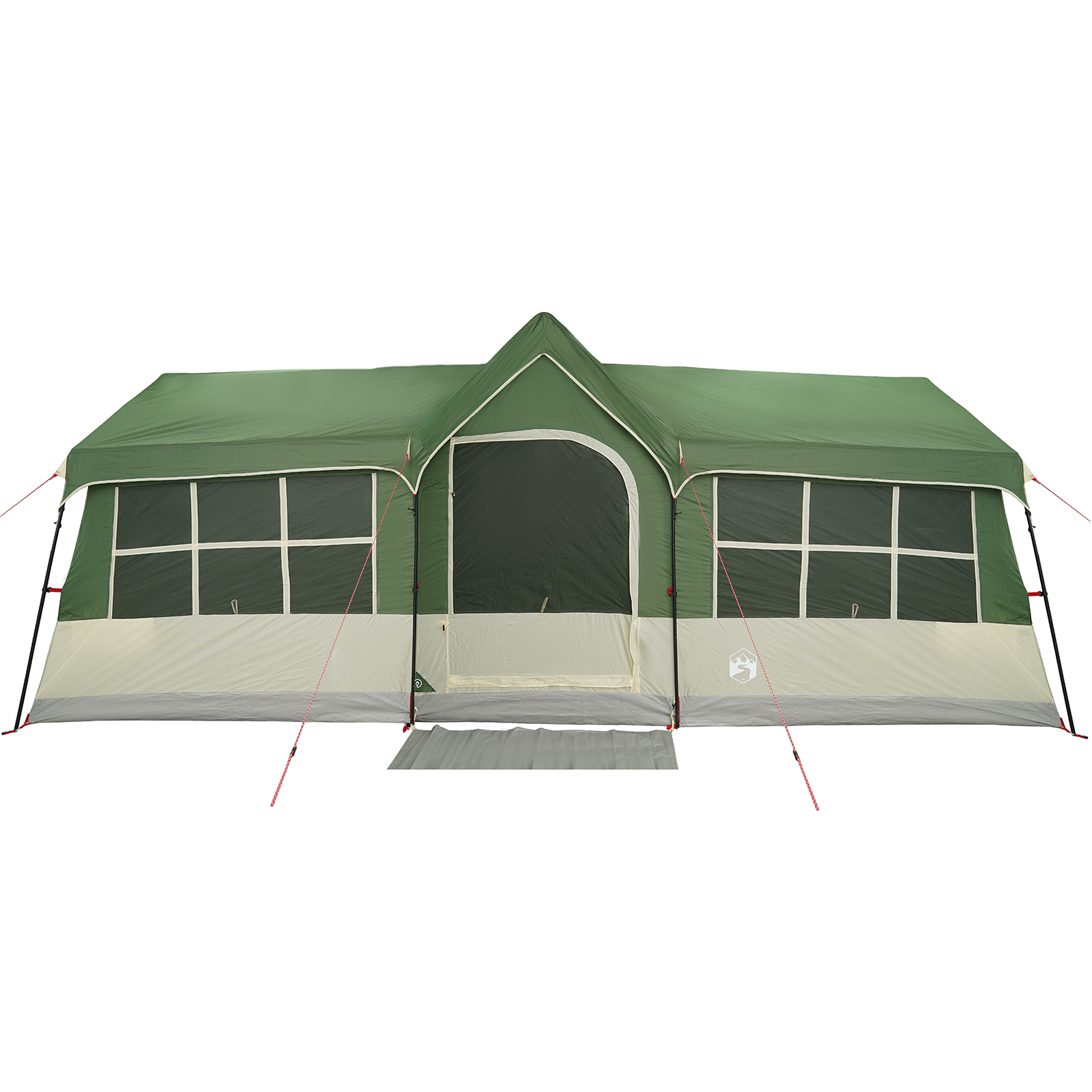 Tenda da Campeggio con Finestre Verde 12-Persone Impermeabile