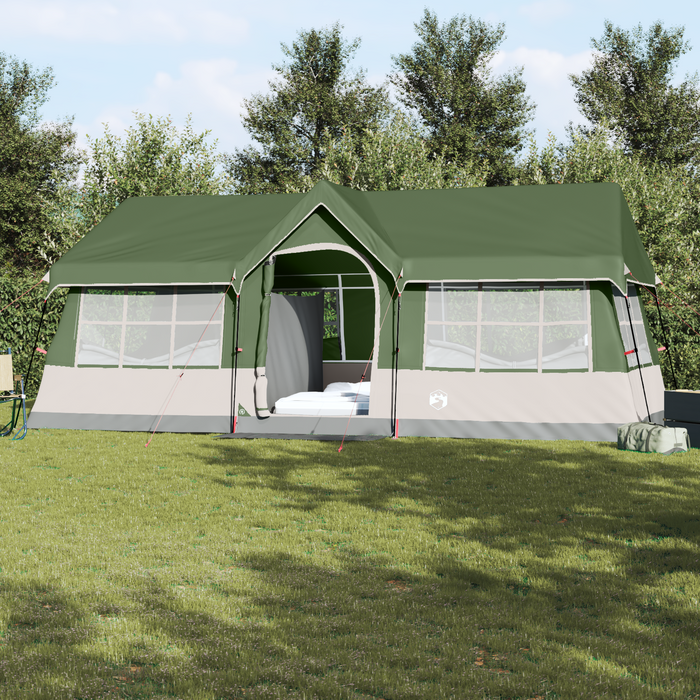 Tenda da Campeggio con Finestre Verde 12-Persone Impermeabile