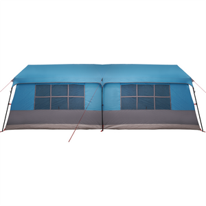 Tenda da campeggio con finestre blu per 12 persone impermeabile