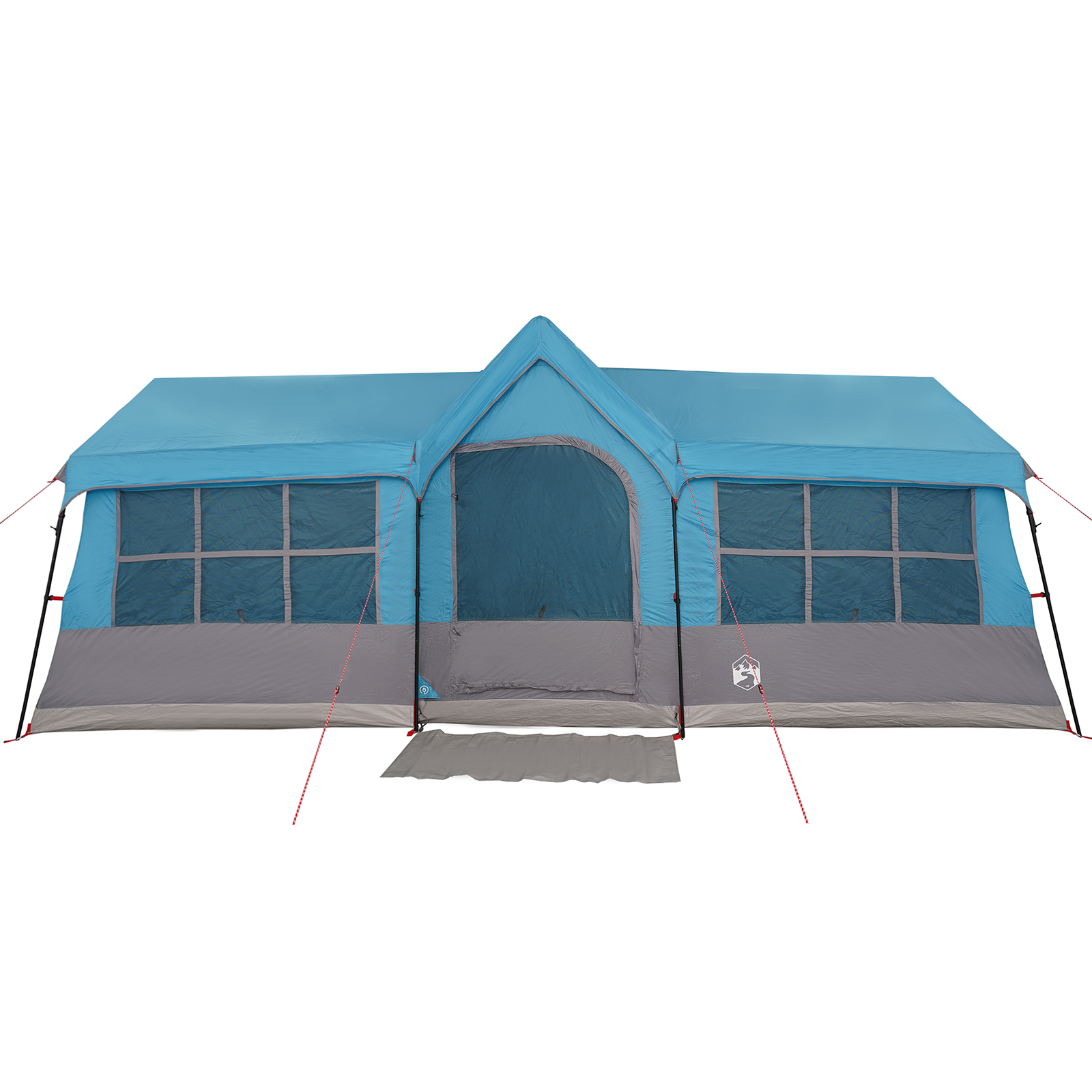 Tenda da campeggio con finestre blu per 12 persone impermeabile